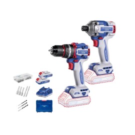 Kit Parafusadeira/Furadeira de Impacto 20V 66 N.m + Parafusadeira de Impacto 20V 285 N.m Tramontina by Total 42328001