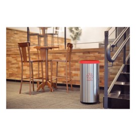 Lixeira Selecta Plus Vermelha Inox Acabamento Scotch Brite 40L Tramontina 94539222