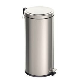 Lixeira Inox Pedal Tramontina Brasil Acabamento Polido Balde Interno Removível 30 L 94538/130