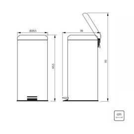 Lixeira com Pedal Brasil Plus em Aço Inox com Acabamento Acetinado e Balde Interno 30L Tramontina 94538530
