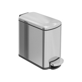 Lixeira Tipo D Slim em Aço Inox com Acabamento Acetinado 6 L Tramontina 94538606