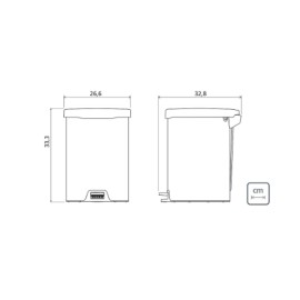 Lixeira com Pedal Tramontina New em Aço Inox com Acabamento Polido 12 L Tramontina 94538712