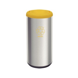 Lixeira Piemonte Amarelo Inox Acabamento Acetinado Basculante 40L Tramontina 94539204