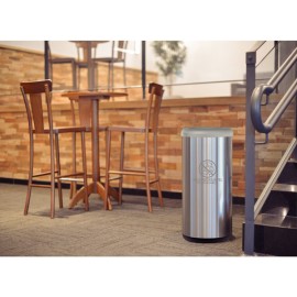 Lixeira Piemonte Cinza Inox Acabamento Acetinado Basculante 40L Tramontina 94539206