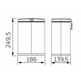Lixeira Tramontina Tipo D em Aço Inox com Acabamento Acetinado 3 L Tramontina 94540007