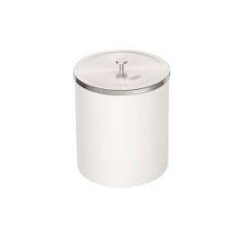 Lixeira Tramontina Útil Tampa em Aço Inox Acabamento Acetinado Corpo em Polipropileno Branco 5 L 94540027