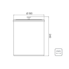 Lixeira Tramontina Útil Tampa em Aço Inox Acabamento Acetinado Corpo em Polipropileno Branco 5 L 94540027