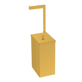 Lixeira Gold 5,5L Slim Aço Inox com Acabamento Acetinado e Suporte para Papel Higiênico Tramontina 94540081