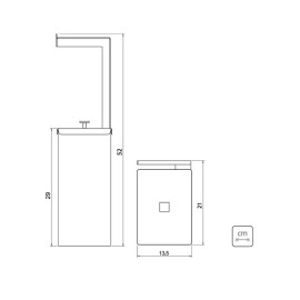 Lixeira Gold 5,5L Slim Aço Inox com Acabamento Acetinado e Suporte para Papel Higiênico Tramontina 94540081