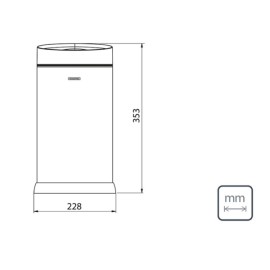 Lixeira Tramontina Smart Automática Sensor em Aço Inox Acabamento Acetinado 6 L 94543106