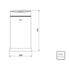 Lixeira Tramontina Smart Automática Sensor em Aço Inox Acabamento Acetinado 12 L 94543112