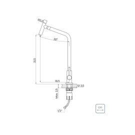 Torneira Versa em Aço Inox Bica Articulada Tramontina 94520024