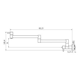 Torneira de parede Flexion Wall em aço inox Tramontina 94520033