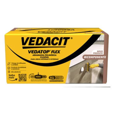 Argamassa Polimérica Impermeável Vedatop Flex Bicomponente18kg Vedacit