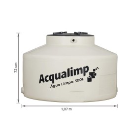 Caixa d’água Polietileno 500L Água Limpa c/ filtro e boia Acqualimp Caixa d’água Polietileno 500L Água Limpa c/ filtro e boia Acqualimp