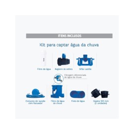 Kit para Captar Água de Chuva para Cisterna 10.000 Litros Acqualimp