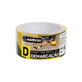 Fita Adesiva para Demarcação Amarela  48mm x 14m Adelbras