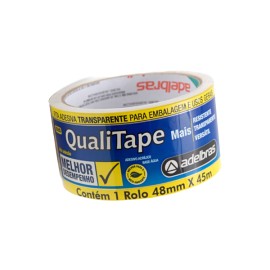 Fita para Embalagem e empacotamento Transparente 48mmx45m Adelbras