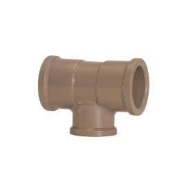 Tê Redução PVC Soldável 50mm x 40mm para Água Fria 11827 Tê Redução PVC Soldável 50mm x 40mm para Água Fria 11827