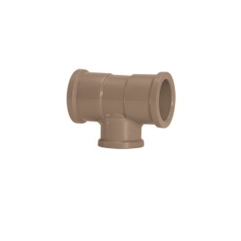 Tê Redução PVC Soldável 75mm x 50mm para Água Fria 17850 Tê Redução PVC Soldável 75mm x 50mm para Água Fria 17850