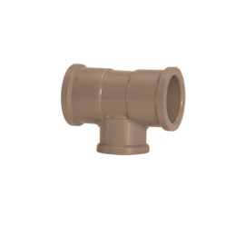Tê Redução PVC Soldável 75mm x 60mm para Água Fria 17851 Tê Redução PVC Soldável 75mm x 60mm para Água Fria 17851