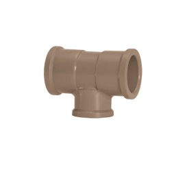 Tê Redução PVC Soldável 85mm x 75mm para Água Fria 17853 Tê Redução PVC Soldável 85mm x 75mm para Água Fria 17853