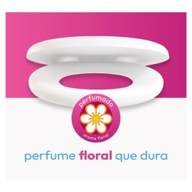 Assento Sanitário Oval Almofadado Perfumado Branco Astra