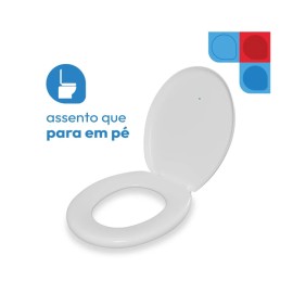 Assento Sanitário Oval Almofadado Perfumado Branco Astra