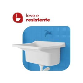 Tanque Plástico Branco 22 litros 49x43x28cm Astra