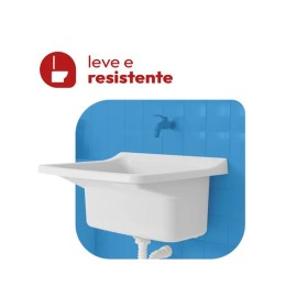 Tanque Plástico Branco 40 litros 58x52x32cm Astra