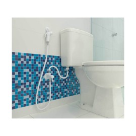 Kit Ducha Pop Branco c/ Registro ABS Branco c/ derivacao / flexivel Branco Liso 1,20m Blukit Kit Ducha Pop Branco c/ Registro ABS Branco c/ derivacao / flexivel Branco Liso 1,20m Blukit