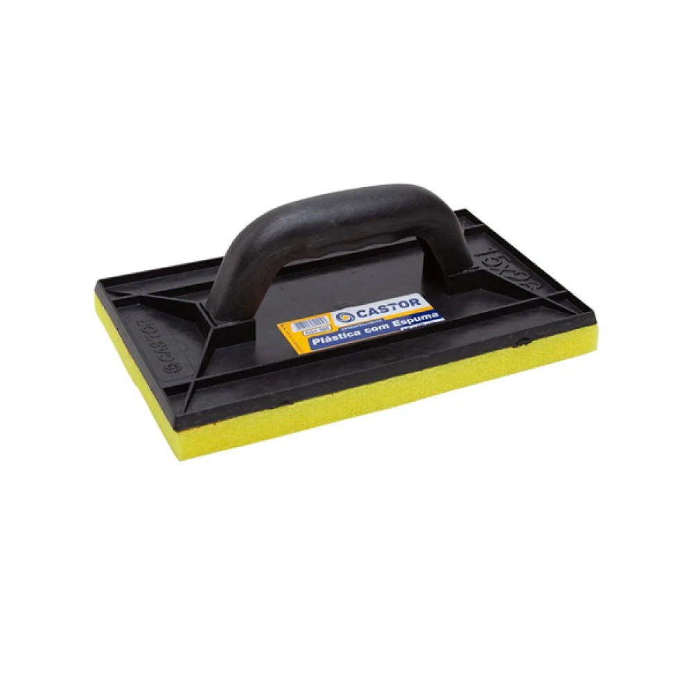 Desempenadeira Plástica PVC com Espuma 15x26cm Castor