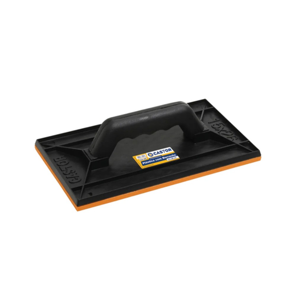 Desempenadeira Plástica PVC com Borracha 15x26cm Castor