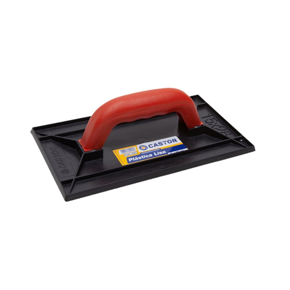 Desempenadeira Plástica PVC Lisa 15x26cm Castor