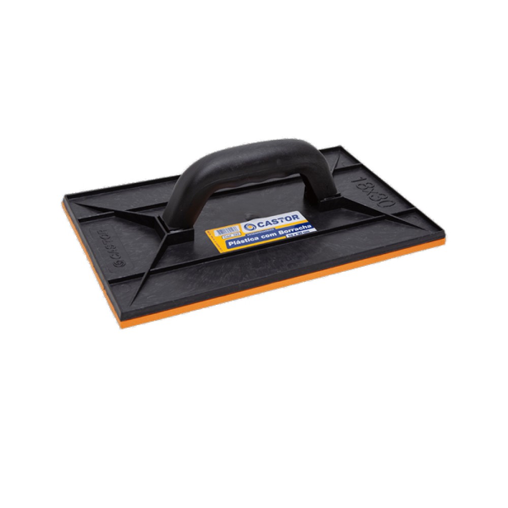 Desempenadeira Plástica PVC com Borracha 18x30cm Castor