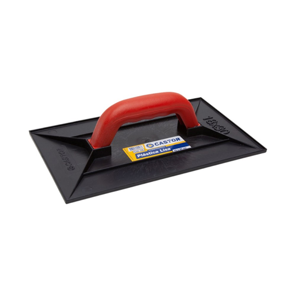 Desempenadeira Plástica PVC Lisa 18x30cm Castor