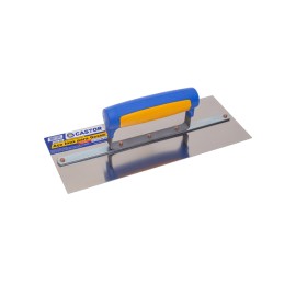 Desempenadeira Lisa Aço Inox para Gesso 12x30cm Castor