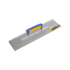 Desempenadeira de Aço Dentada “U” 8mm 12x40cm Castor