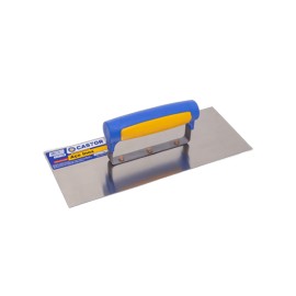 Desempenadeira Lisa de Aço Inox 12x30cm Castor