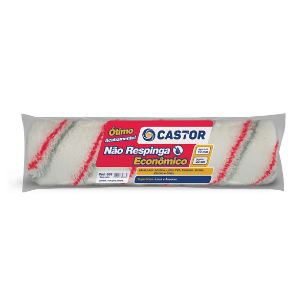 Rolo de lã Não Respinga 23cm Castor