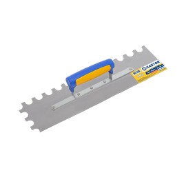 Desempenadeira de Aço Dentada “U” 20mm 12x40cm Castor