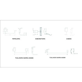Kit De Acessorios 5 Peças New Celite One Preto Matte B5002E60R0