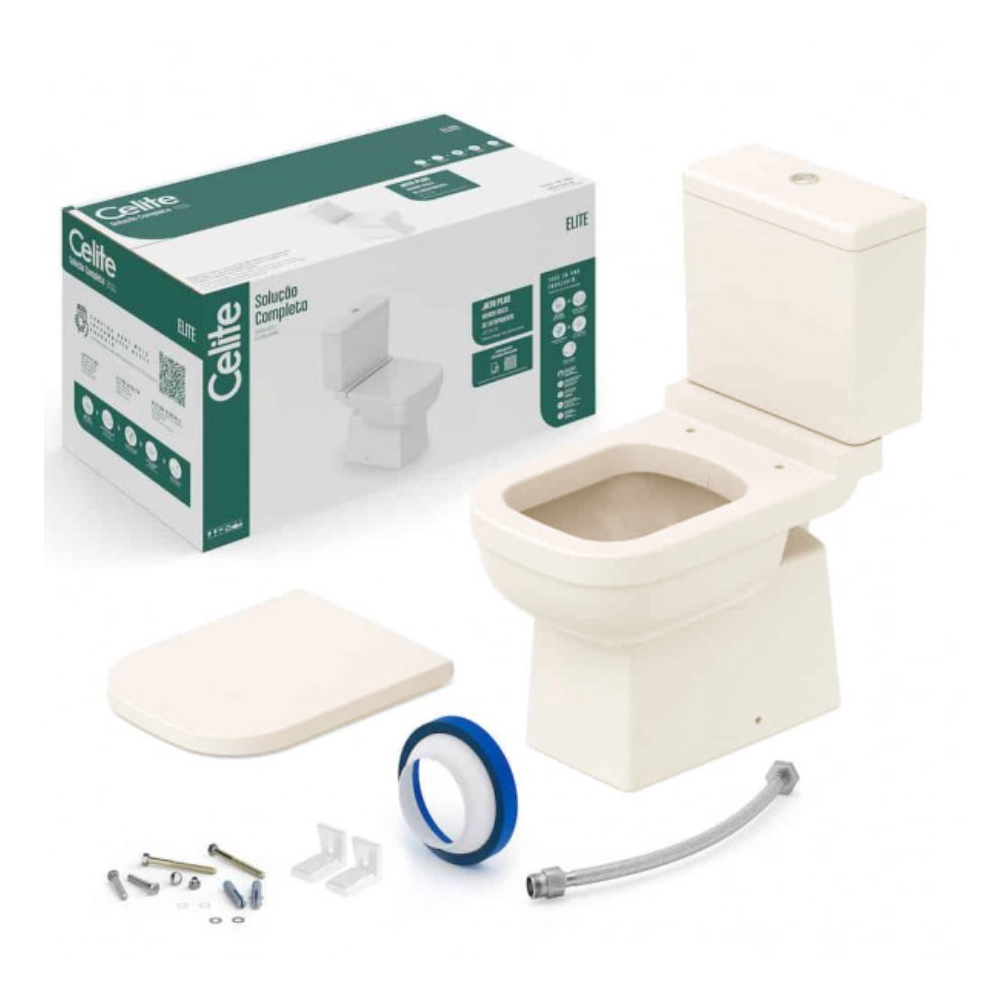 Kit De Bacia Com Caixa, Assento Termofixo E Complementos De Instalação Elite 1747230650300 Kit De Bacia Com Caixa, Assento Termofixo E Complementos De Instalação Elite 1747230650300