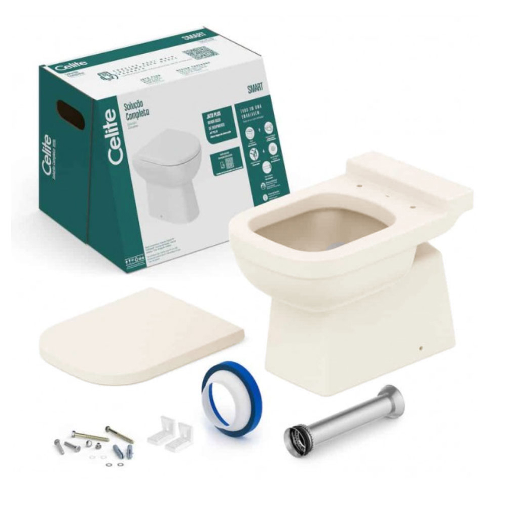 Kit De Bacia Convencional, Assento Termofixo E Complementos De Instalação Elite 1747270650300 Kit De Bacia Convencional, Assento Termofixo E Complementos De Instalação Elite 1747270650300