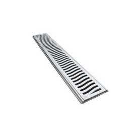 Conjunto Grelha e Porta Grelha Alumínio Leve Martelado 20X100cm Costa Navarro