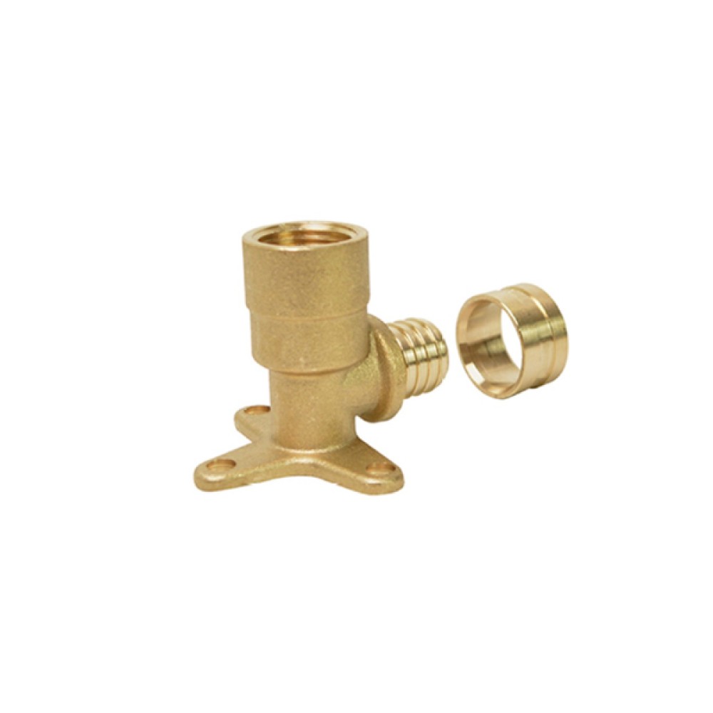 Cotovelo Base Fixa Curta 3 Abas Pex 20mm x 1/2" Emmeti P28201304 Cotovelo Base Fixa Curta 3 Abas Pex 20mm x 1/2" Emmeti P28201304