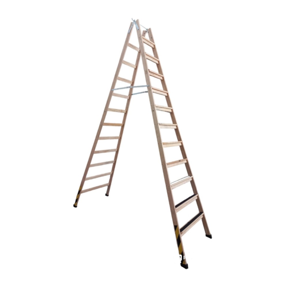Escada de Madeira 12 degraus Pintor Profissional Segurança