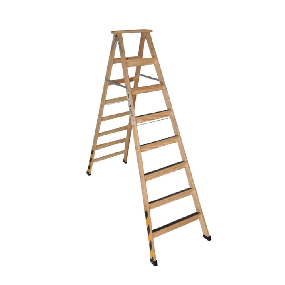 Escada de Madeira 8 degraus Pintor Profissional Segurança
