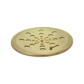 Grelha Redonda Inox Dourada Sem Caixilho 10cm Estilmax