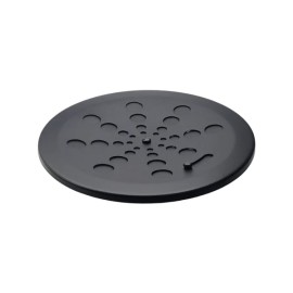 Grelha Redonda Inox Preto Fosco Sem Caixilho 10cm Estilmax